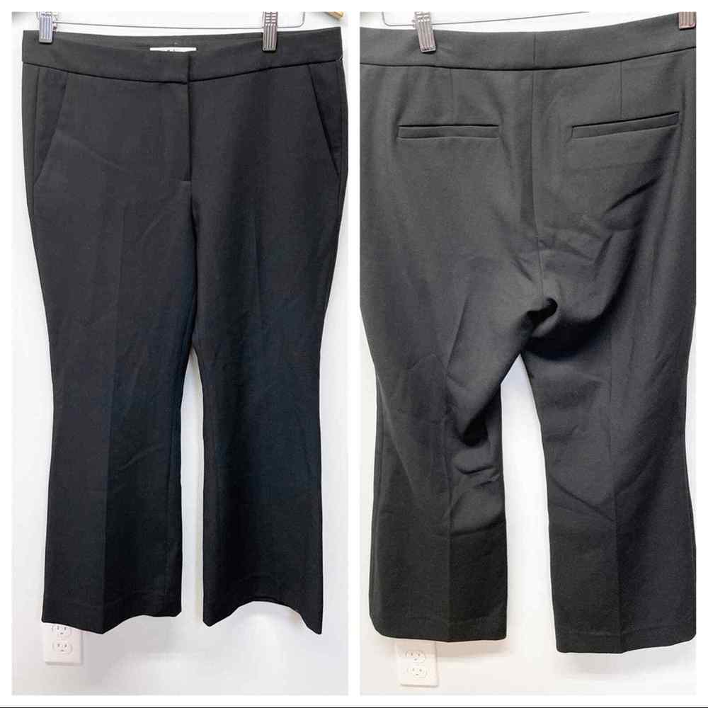 Tibi Anson Crop Crepe Bootcut Pants Black Size 6